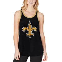 Débardeur noir New Orleans Saints Tater G-III 4Her by Carl Banks pour femmes