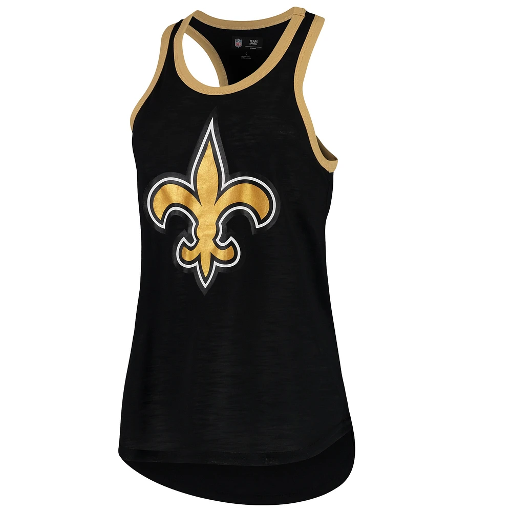 Débardeur noir New Orleans Saints Tater G-III 4Her by Carl Banks pour femmes
