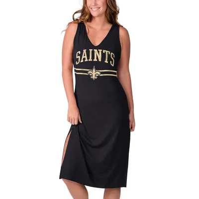 New Orleans Saints Women's Black Off Shoulder Causal Shirt