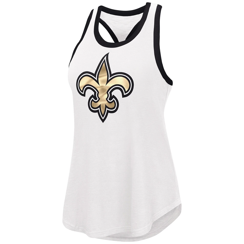 Débardeur G-III 4Her by Carl Banks pour femmes, blanc, New Orleans Saints Tater