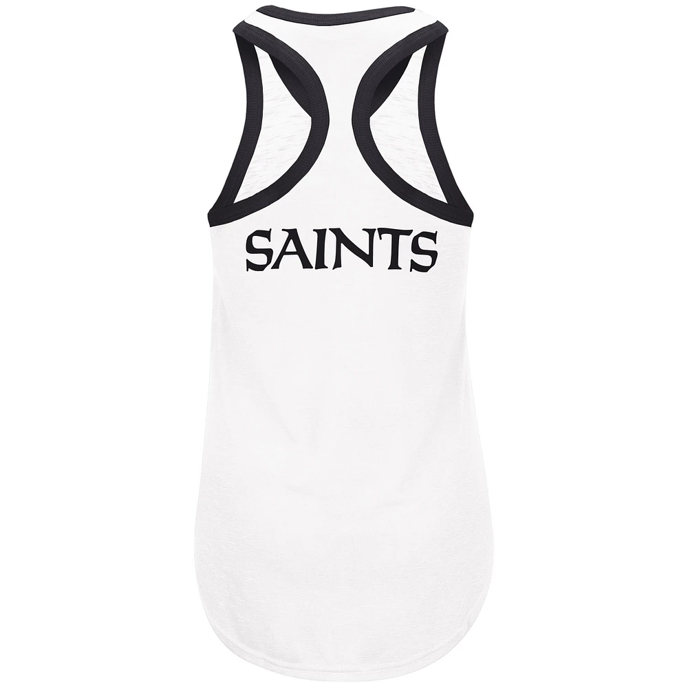 Débardeur G-III 4Her by Carl Banks pour femmes, blanc, New Orleans Saints Tater