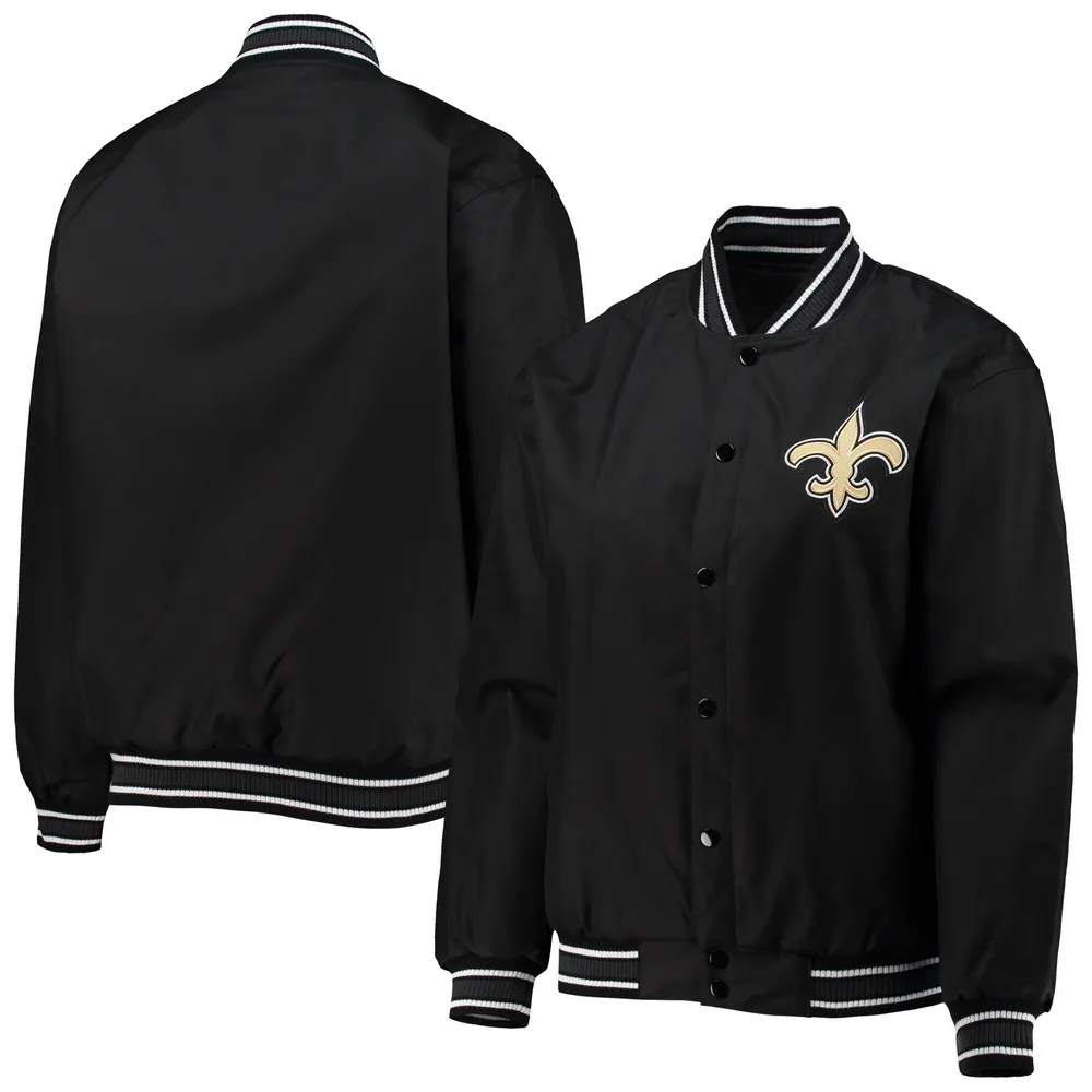 CLEVELAND BROWNS POLY TWILL VARSITY JACKET - BLACK