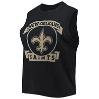 Débardeur musculaire noir New Orleans Saints Rib Ranger de Junk Food pour femmes