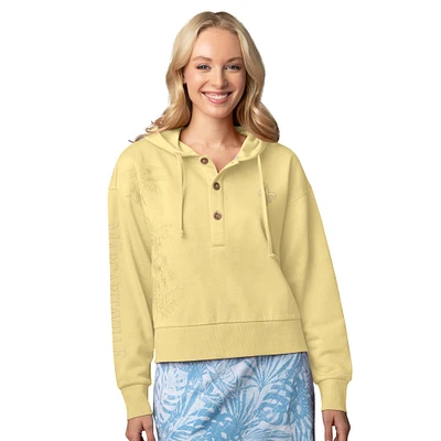 Women's Margaritaville Yellow New Orleans Saints Island Dream Solid Pullover Hoodie