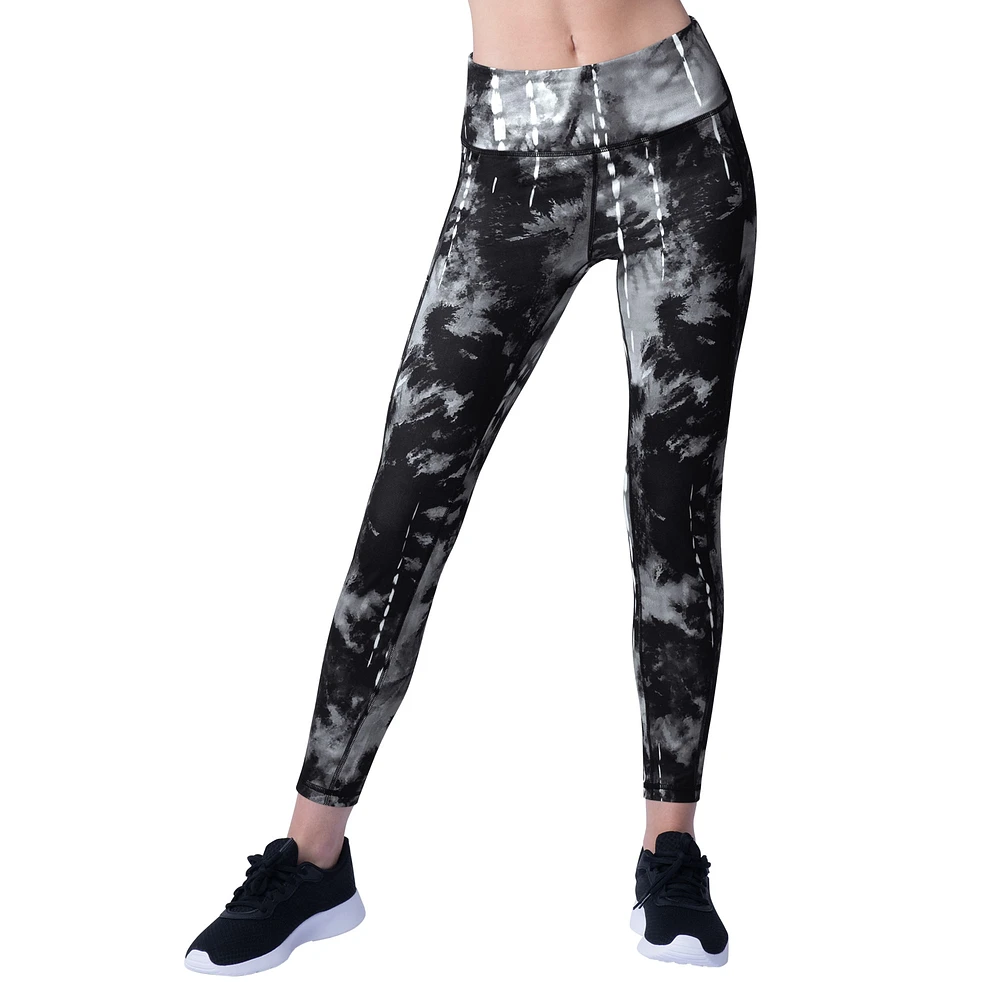 Women's MSX by Michael Strahan Black New Orleans Saints Serena Tie-Dye Leggings