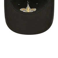 Casquette New Era New Orleans Saints 2022 Sideline réglable 9TWENTY pour femme, noire