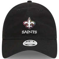 Casquette réglable New Era noire New Orleans Saints 2023 NFL Crucial Catch 9TWENTY pour femme