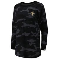 Women's New Era Black Orleans Saints Camo Long Sleeve T-Shirt