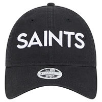 Casquette ajustable New Era noire New Orleans Saints Cece 9TWENTY pour femme