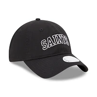 Casquette New Era New Orleans Saints Collegiate 9TWENTY noire réglable pour femme