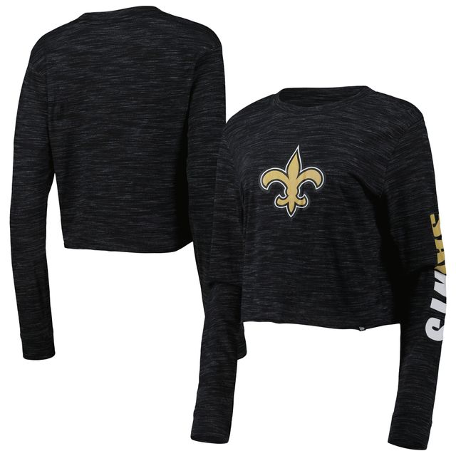 T-shirt court à manches longues New Orleans Saints pour femme Era noir