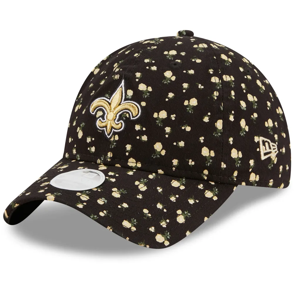 Lids New Orleans Saints New Era Women's Floral 9TWENTY Adjustable Hat -  Black