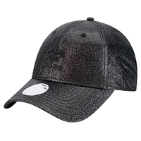 Women's New Era Black New Orleans Saints Sparkly 9FORTY Adjustable Hat