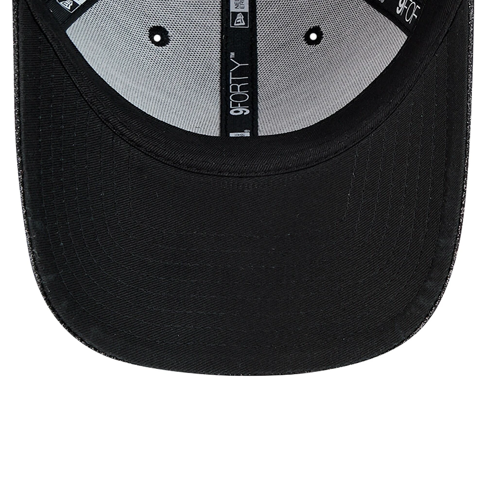 Women's New Era Black New Orleans Saints Sparkly 9FORTY Adjustable Hat