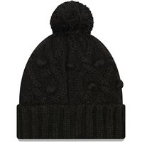 Women's New Era Black New Orleans Saints Toasty Cuffed Pom Knit - Hat