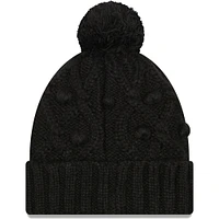 Women's New Era Black New Orleans Saints Toasty Cuffed Pom Knit - Hat