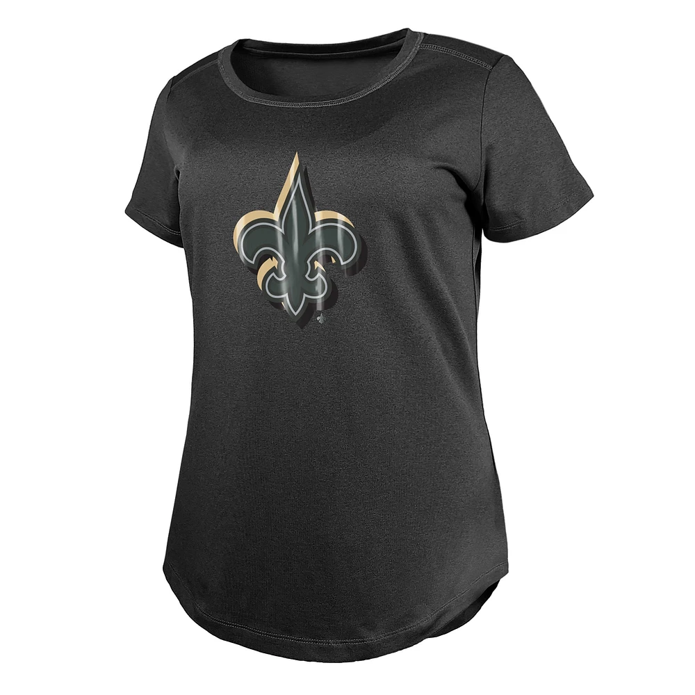 T-shirt New Era Charcoal Orleans Saints 2024 NFL Draft pour femme