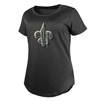 T-shirt New Era Charcoal Orleans Saints 2024 NFL Draft pour femme