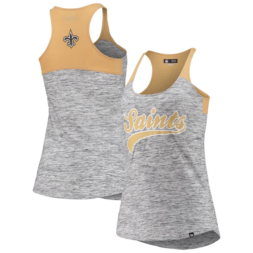 Women's New Era Black New Orleans Saints Plus Size Tank Top