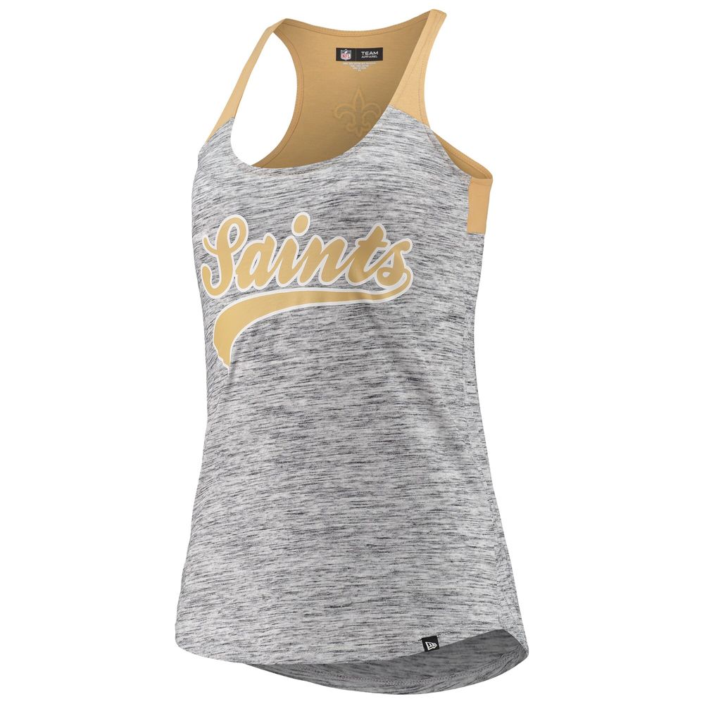 Women's New Era Black New Orleans Saints Plus Size Tank Top