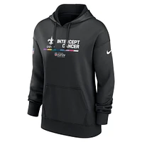 Women's Nike Black New Orleans Saints 2022 NFL Crucial Catch - Therma Performance Pullover Hoodie