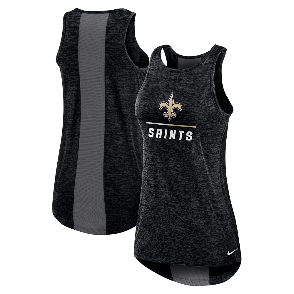 Débardeur Nike New Orleans Saints Performance à col montant pour femme - Noir