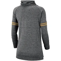 Sweat-shirt Nike noir New Orleans Saints Historic Marks à manches longues et entonnoir tri-mélangé pour femme