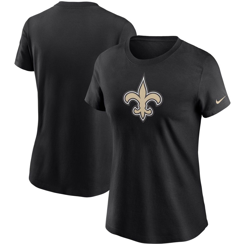 Women's Nike Black New Orleans Saints Logo Essential T-Shirt