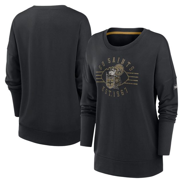 T-shirt à manches longues pour femme Nike New Orleans Saints Rewind Playback - Noir