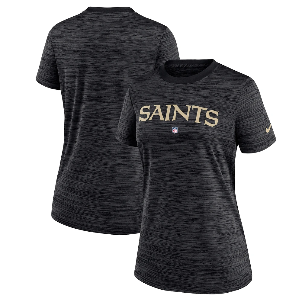 Women's Nike  Black New Orleans Saints Sideline Performance T-Shirt