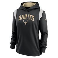 Women's Nike Black New Orleans Saints Sideline Stack Performance Pullover Hoodie