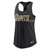 Women's Nike Black New Orleans Saints Team Name City Tri-Blend Racerback Tank Top