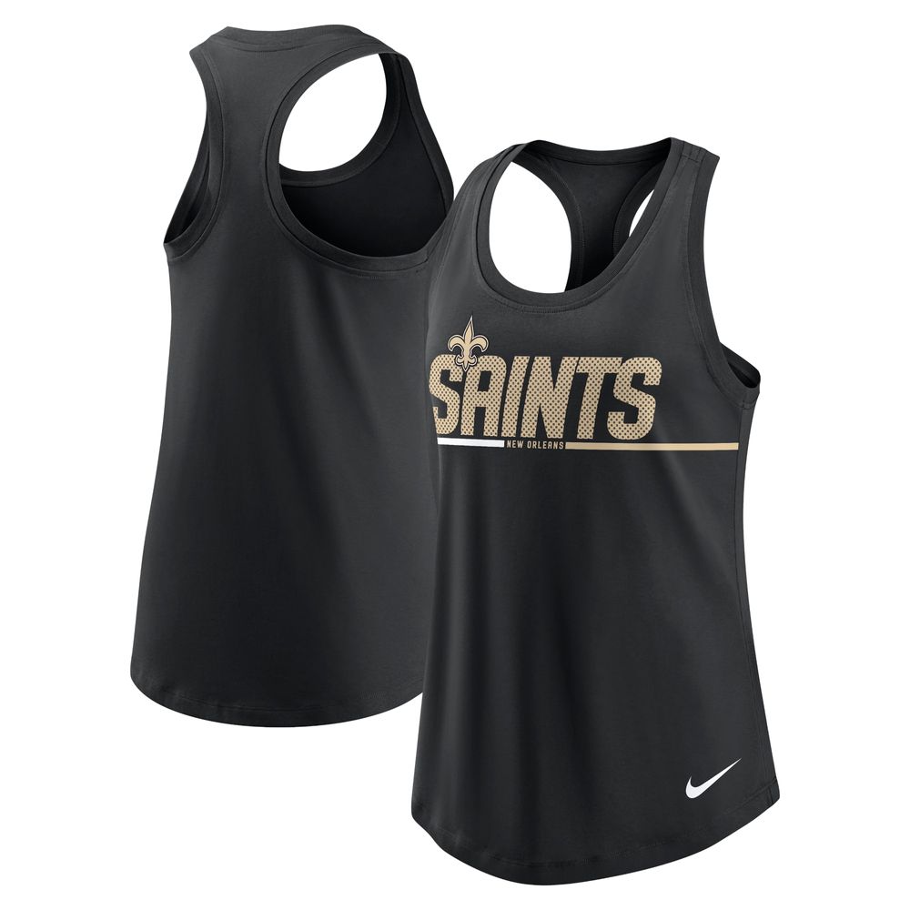 Nike Women's Nike Black New Orleans Saints Team Name City Tri-Blend  Racerback Tank Top