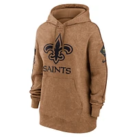 Women's Nike  Brown New Orleans Saints Salute To Service Pullover Hoodie