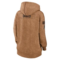 Women's Nike  Brown New Orleans Saints Salute To Service Pullover Hoodie