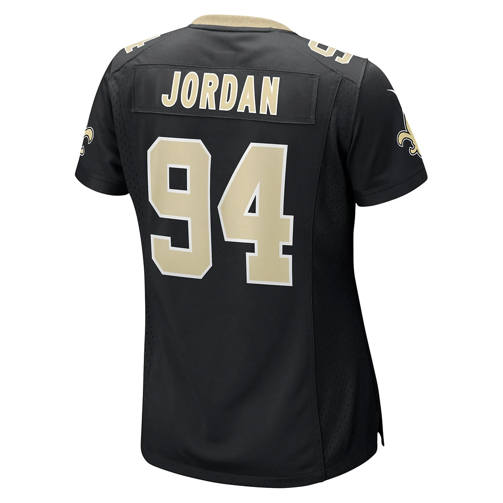 Maillot Nike Cameron Jordan pour femme, noir, le match de l'équipe des Saints la Nouvelle-Orléans