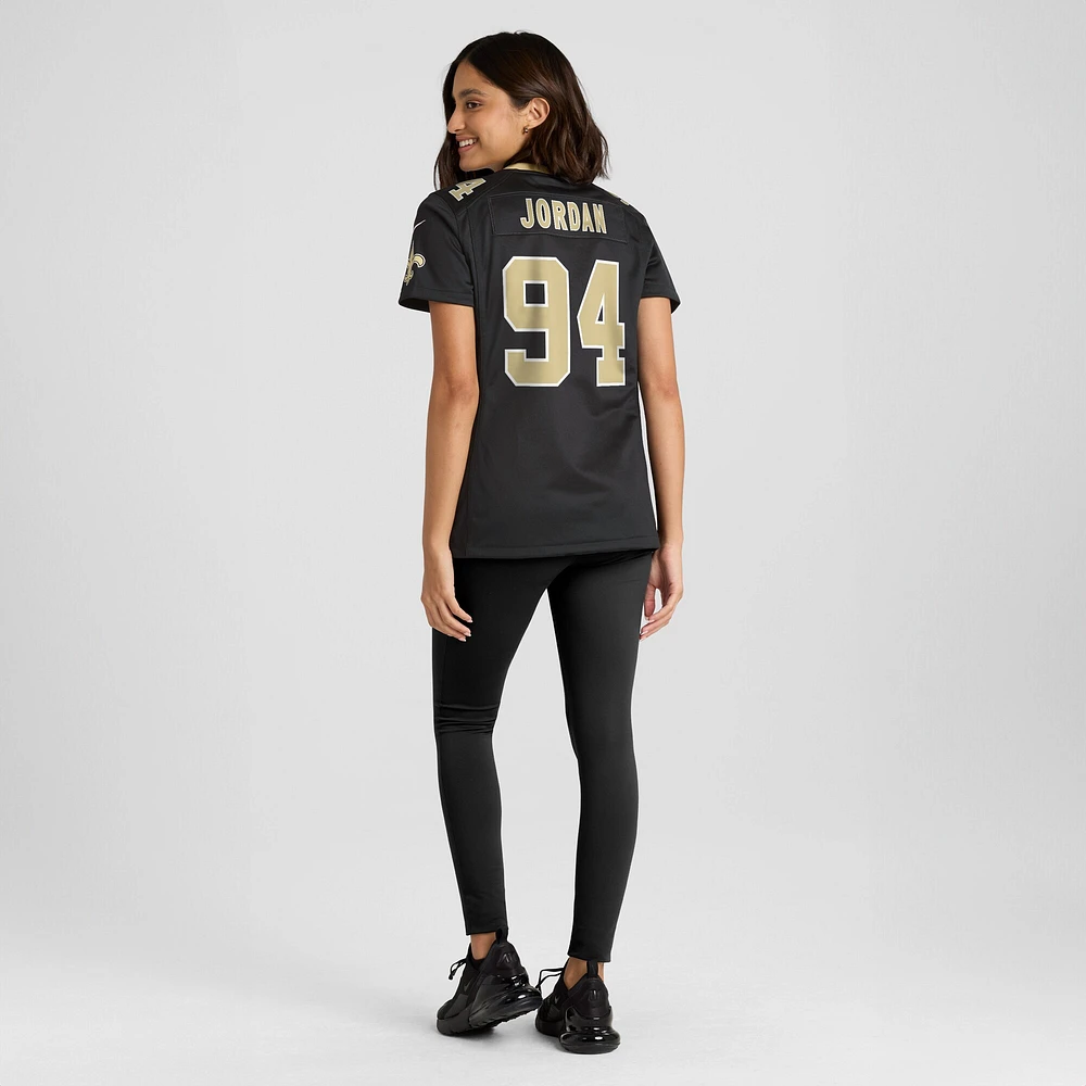 Maillot Nike Cameron Jordan pour femme, noir, le match de l'équipe des Saints la Nouvelle-Orléans