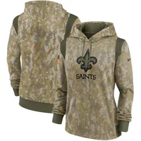 Women's Nike Camo New Orleans Saints 2021 Salute To Service - Therma Performance Pullover Hoodie