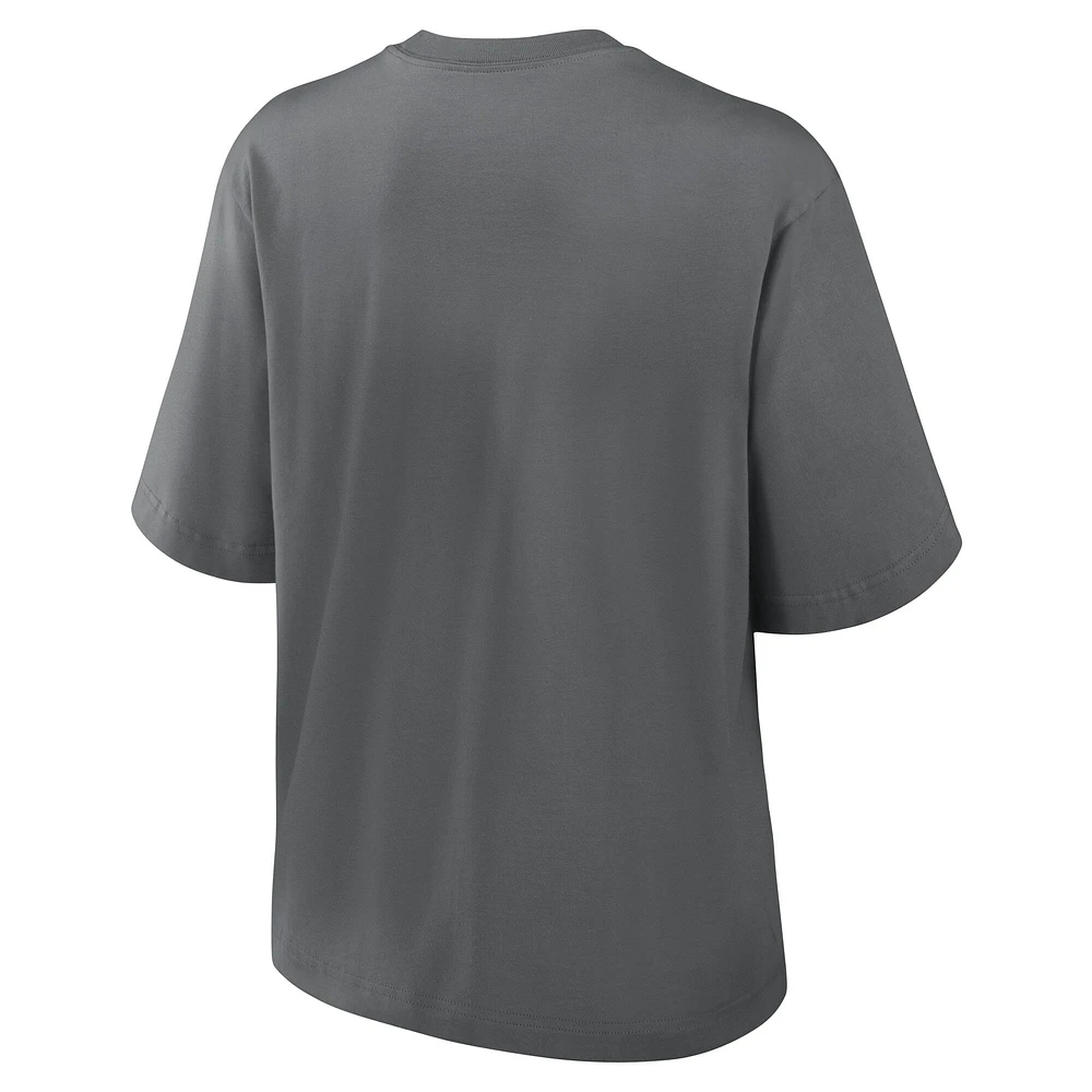 Women's Nike Charcoal New Orleans Saints Glory Arch Boxy T-Shirt