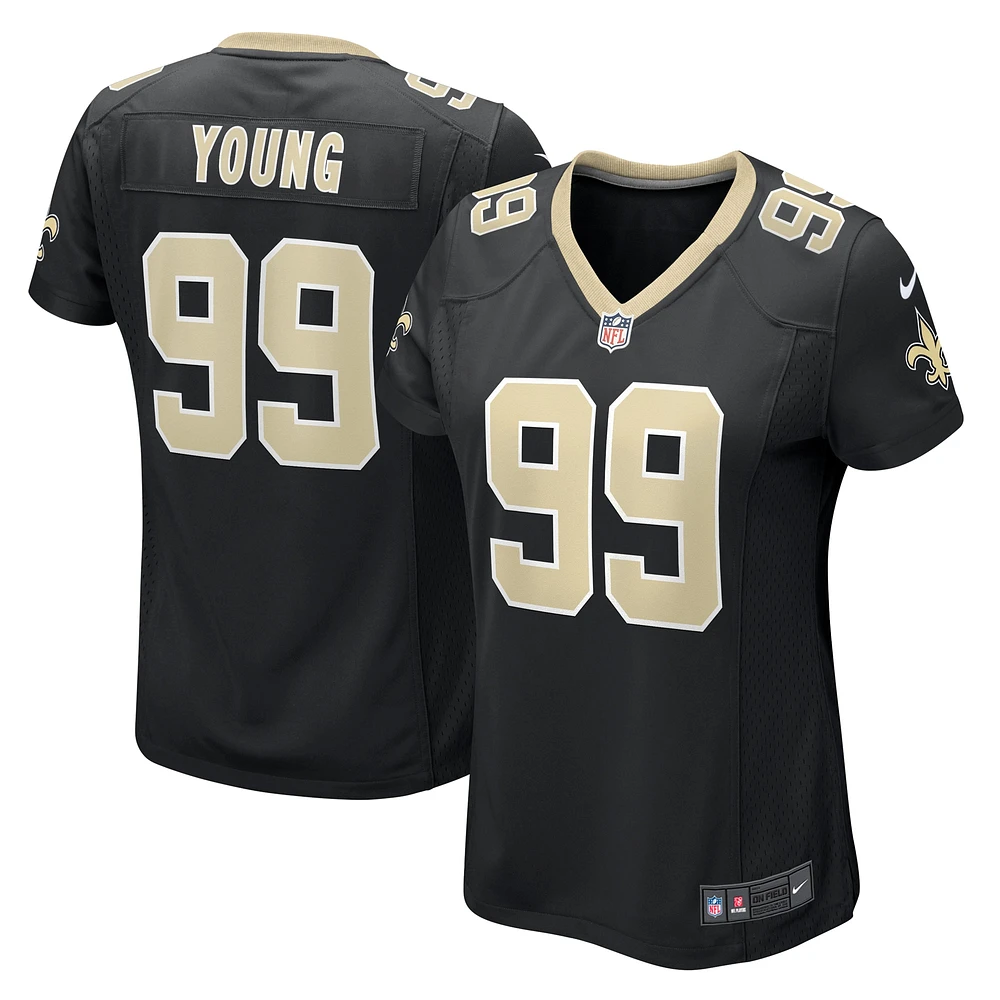 Maillot de match Nike Chase Young pour femme, noir, New Orleans Saints