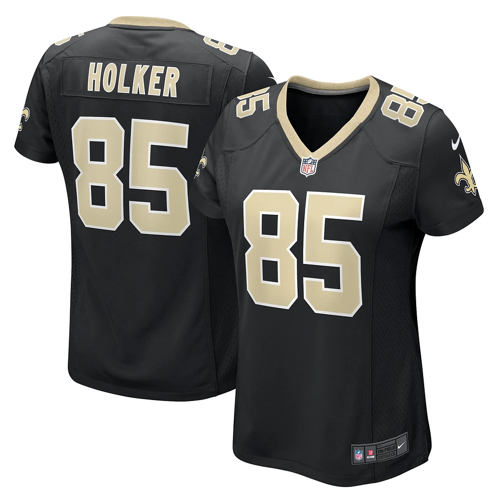 Maillot de match Nike Dallin Holker pour femme, noir, New Orleans Saints