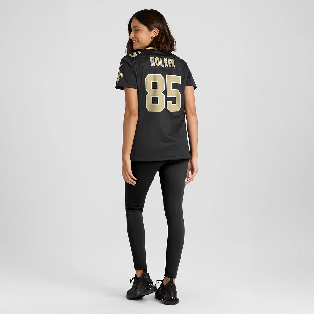 Maillot de match Nike Dallin Holker pour femme, noir, New Orleans Saints