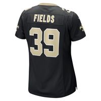 Women's Nike DaMarcus Fields Black New Orleans Saints Game Player Jersey