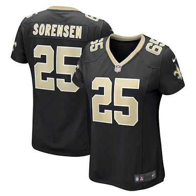 Maillot Nike Daniel Sorensen pour femme, noir, joueur de jeu des Saints la Nouvelle-Orléans