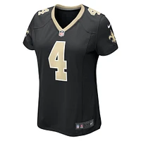 Maillot de match des Saints la Nouvelle-Orléans Nike Derek Carr noir pour femme