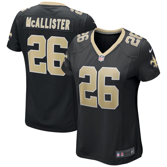 Maillot de joueur retraité Nike Deuce McAllister pour femme, noir, New Orleans Saints Game