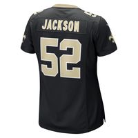 Women's Nike D'Marco Jackson Black New Orleans Saints Game Player Jersey