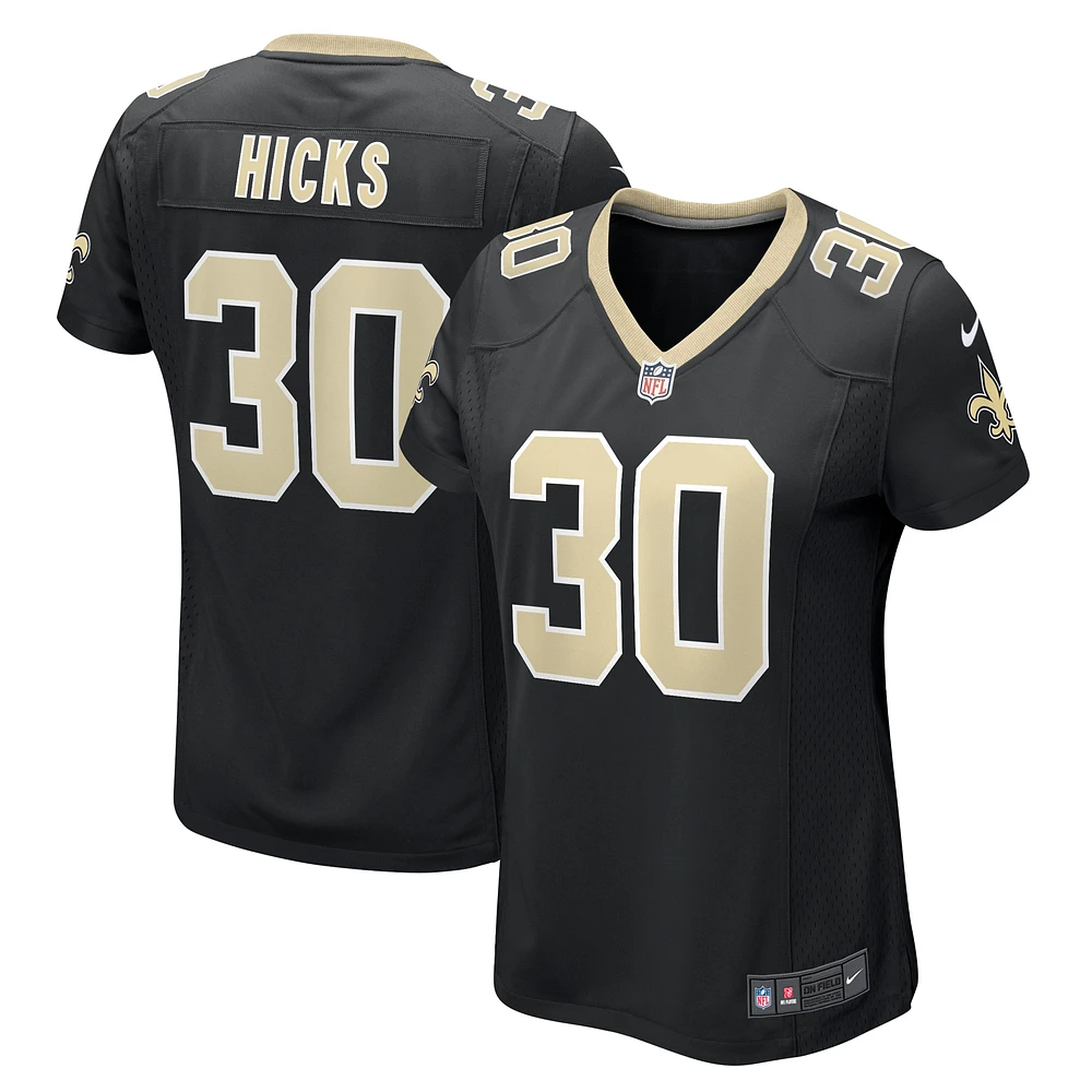 Women's Nike Faion Hicks  Black New Orleans Saints Game Jersey