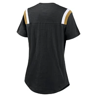 T-shirt Nike Heather Black New Orleans Saints Playback Athlete Historic Fashion pour femme