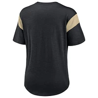 Haut tendance avec logo principal Nike Heather Black New Orleans Saints pour femmes